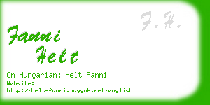 fanni helt business card